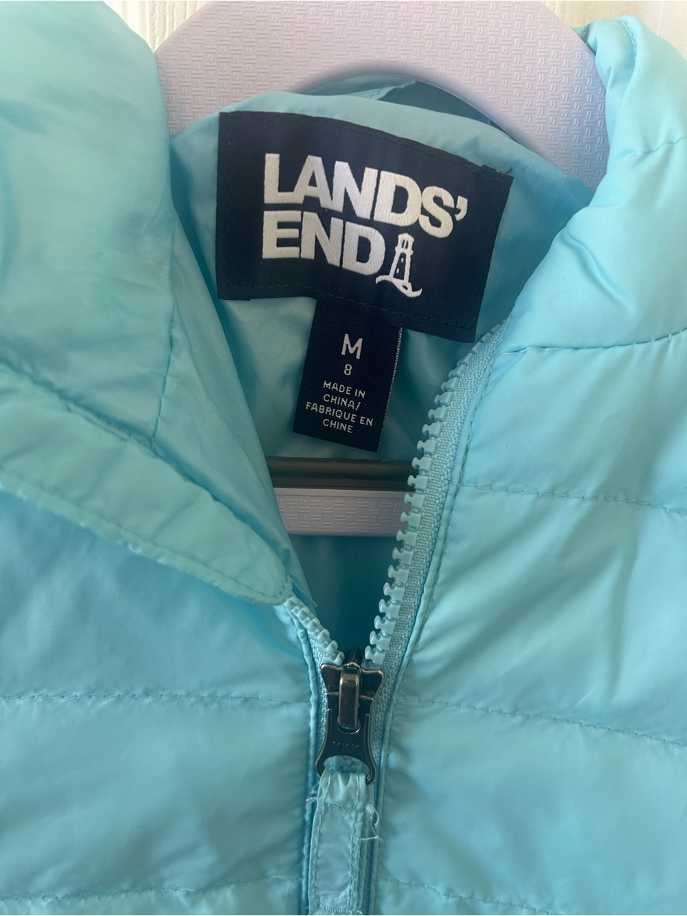 Lands' End Kids FeatherFree™ Insulated Hooded Packable Jacket - Size M - Picture 3 of 4